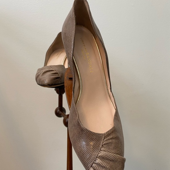 Almond Toe Warm Grey/Taupe Pumps - Picture 3 of 6